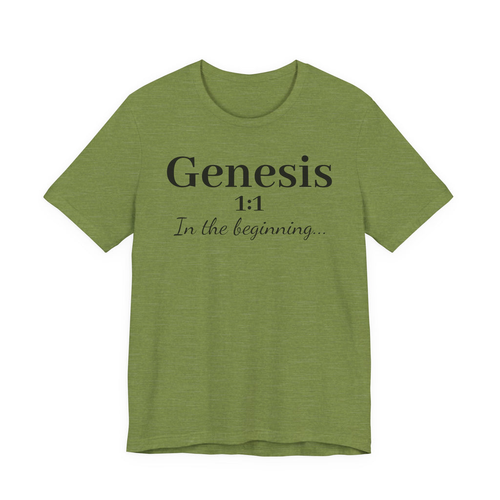 Genesis 1:1 "In the beginning" Christian Tee