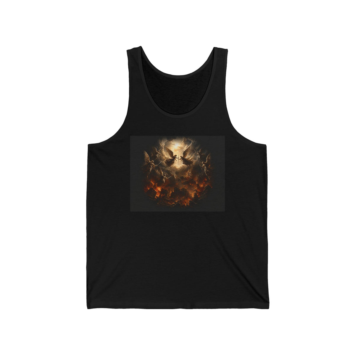 Tank Top — Fiery Angel Wings Graphic Spiritual Tank