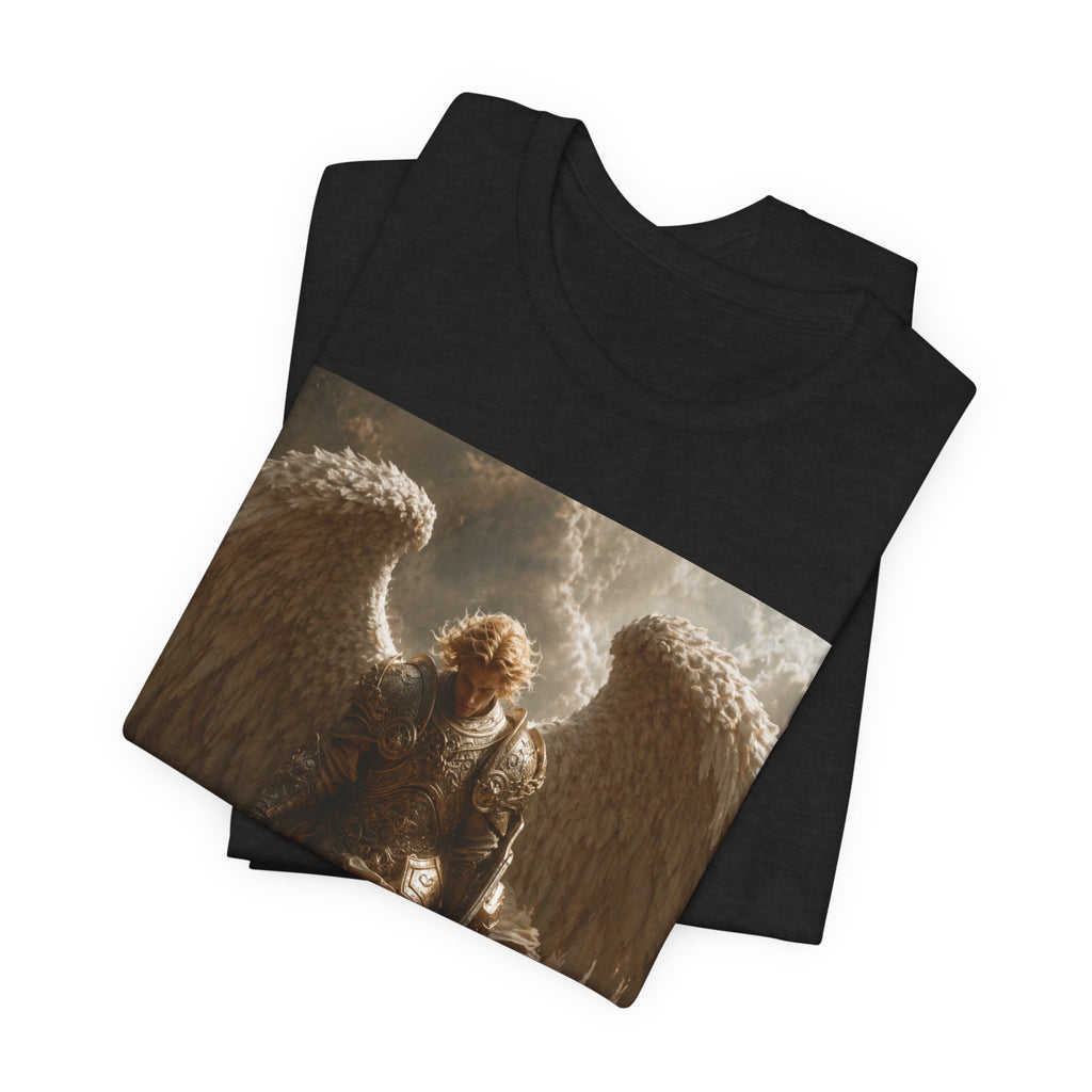 Angel Warrior T‑Shirt — Dramatic Winged Guardian Graphic Tee