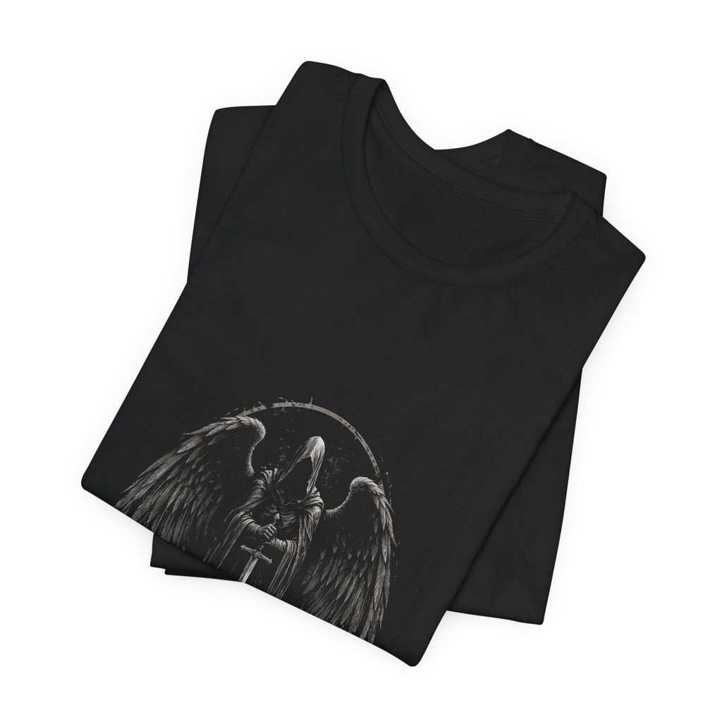 Guaediand Angel Wings Tee — Gothic Guardian Angel Short Sleeve Shirt