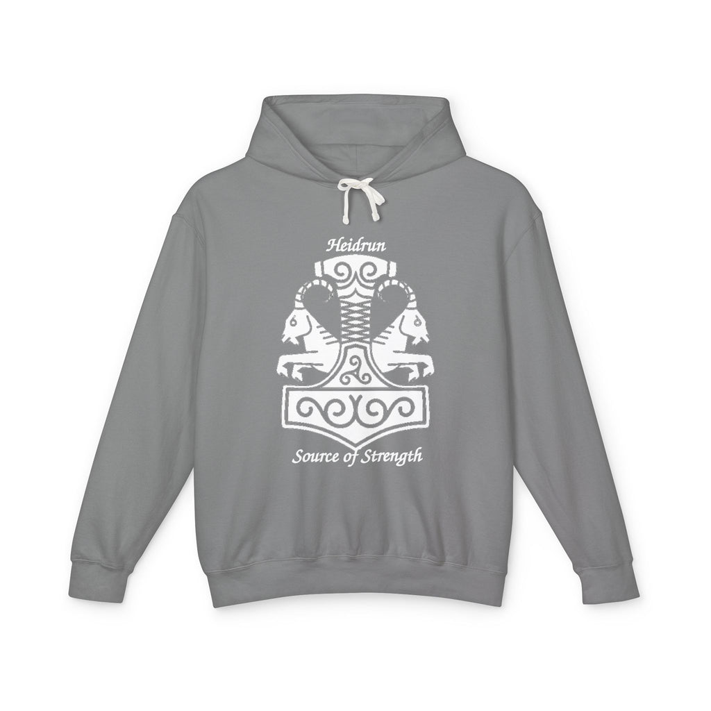 Heidrun Viking Shield Hoodie – 'Heidrun Source of Strength' Norse Mythology Sweatshirt