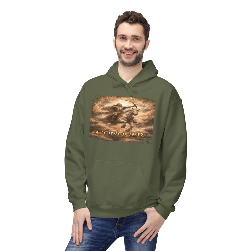 Revelation 6:1-2! And on the White horse was a rider the first horsemen of the apocalypse- Hoodie