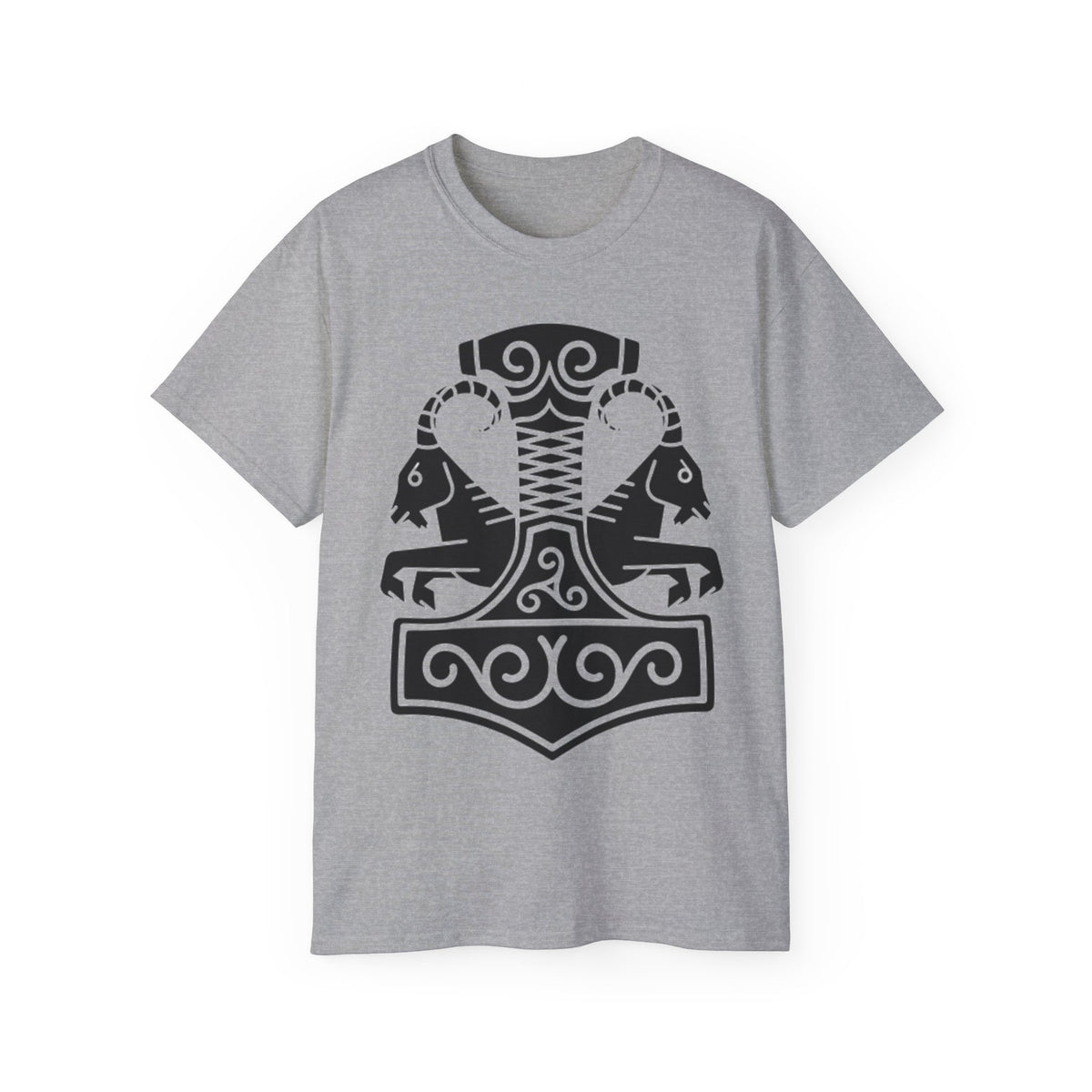 The Goat – Heidrun, The Source of Strength Cotton T-Shirt — Norse Viking Horse Motif Tee