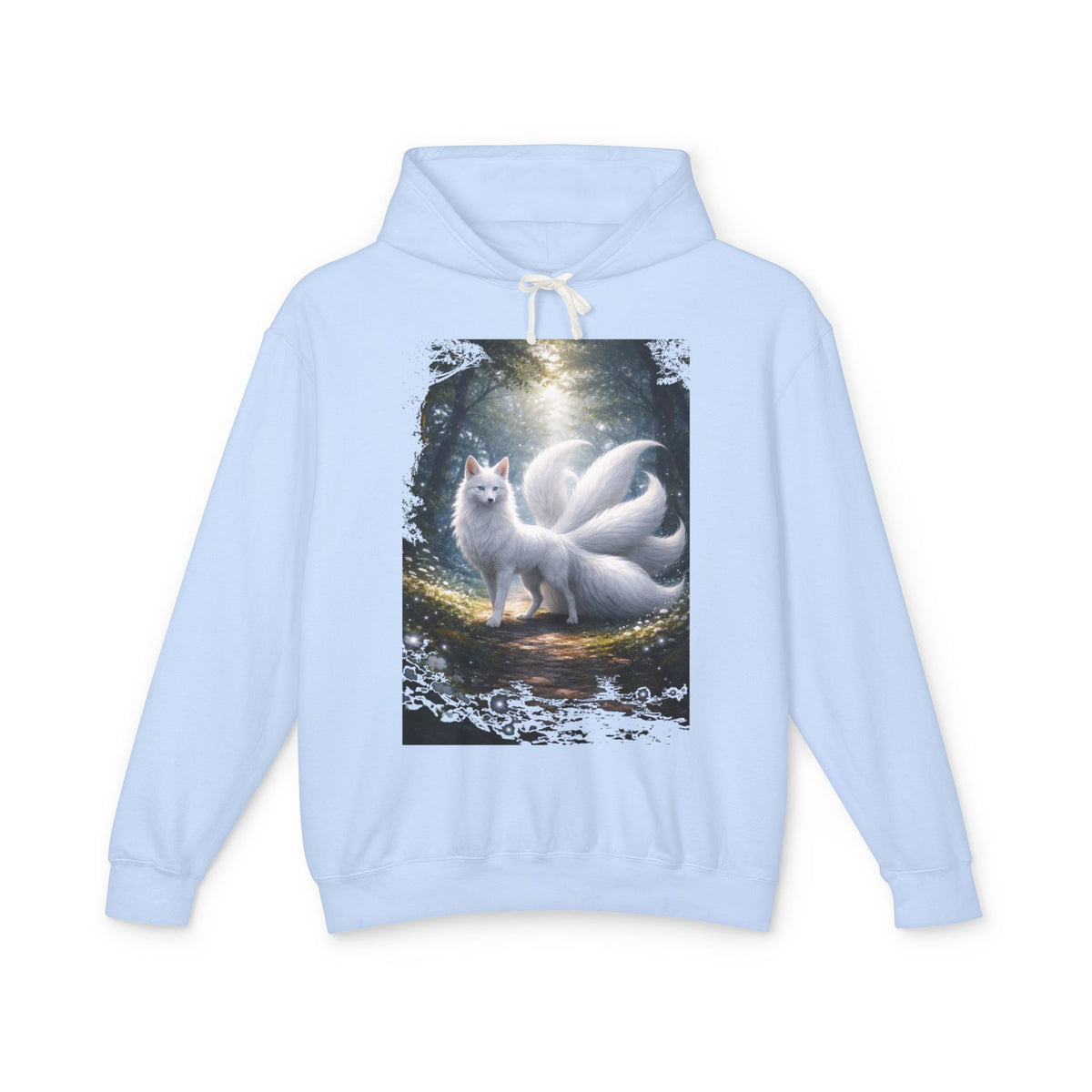 Kitsune Forest Hoodie — Mystical Nine-Tailed Fox Sweatshirt