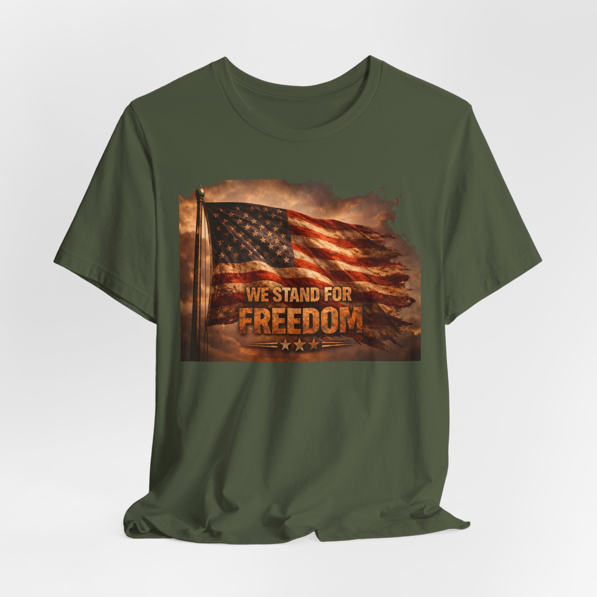 Freedom Flag Tee — "We Stand for Freedom" Patriotic T‑Shirt