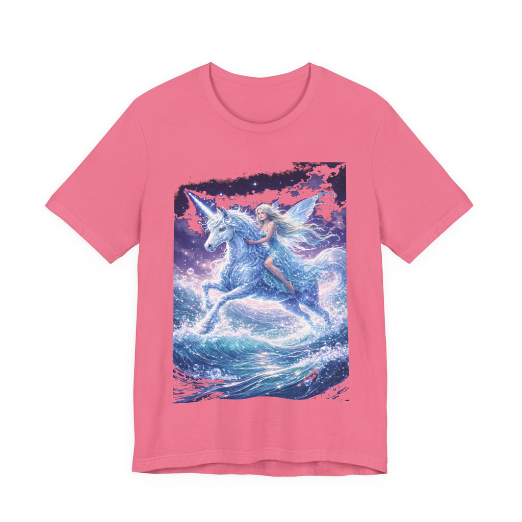 Mystical Unicorn Rider T‑Shirt – Fantasy Pegasus Night Sky Graphic Tee