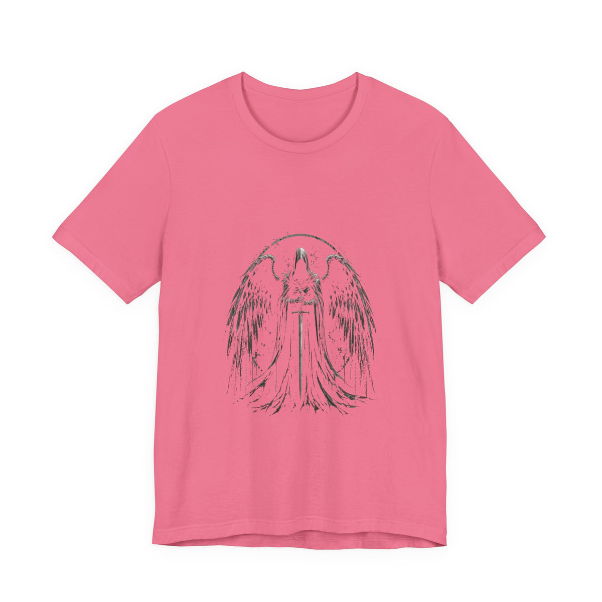 Guaediand Angel Wings Tee — Gothic Guardian Angel Short Sleeve Shirt