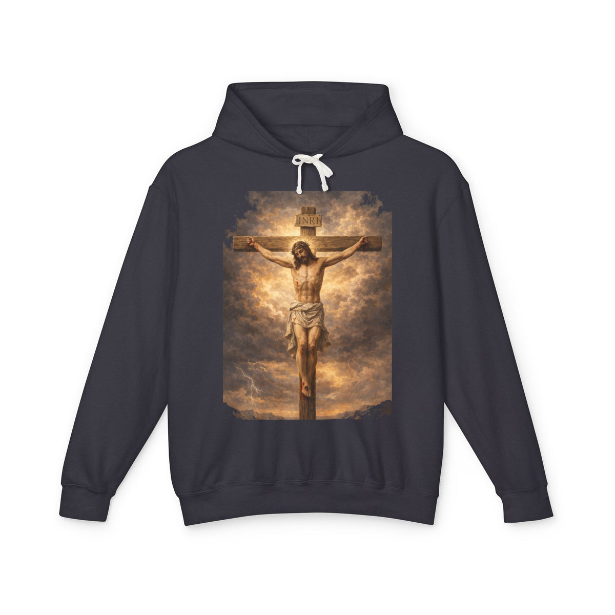 Jesus Crucifixion Hoodie — Christian Faith Graphic Sweatshirt for Easter & Religious Wear