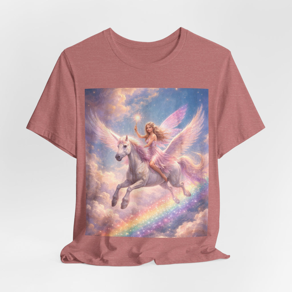 Unicorn Angel Tee — Pastel Pegasus Rainbow Graphic T-Shirt