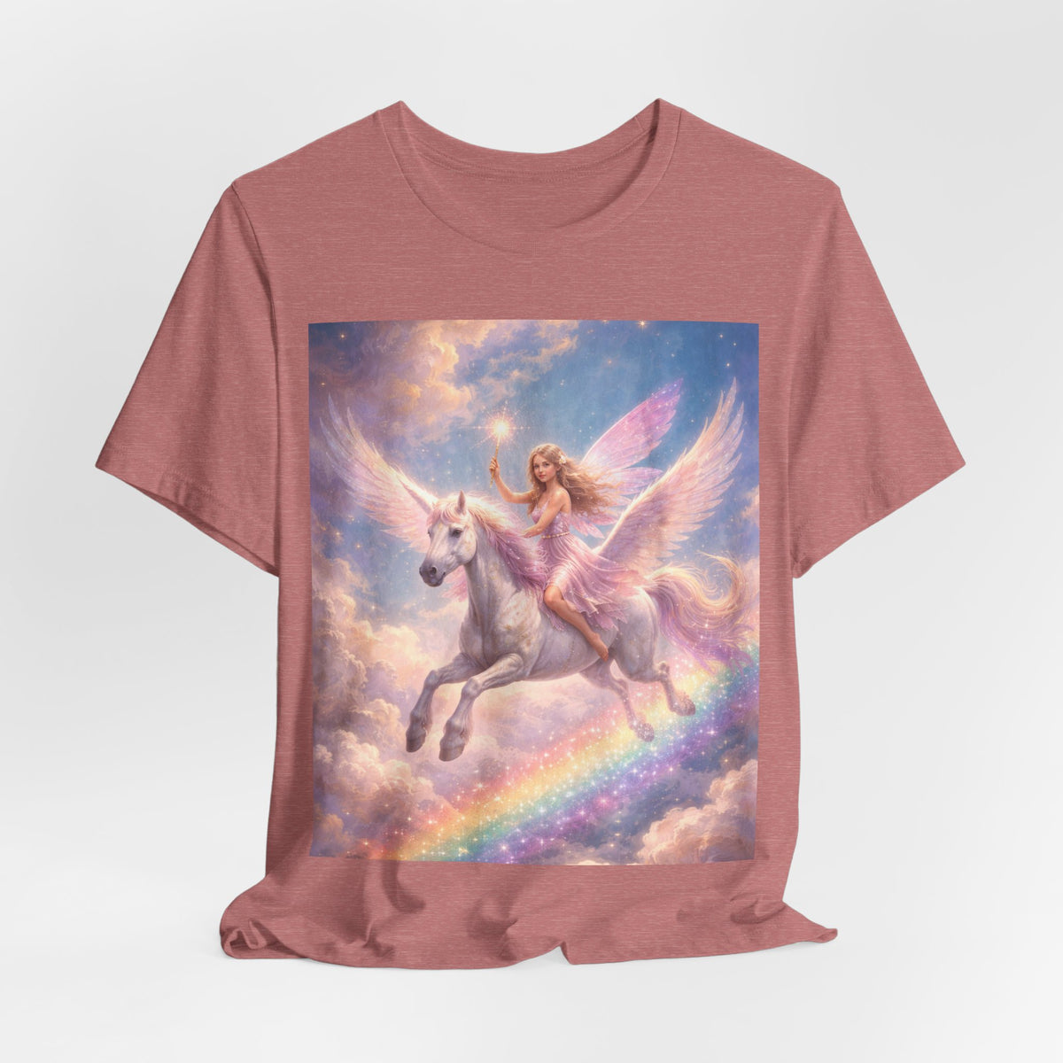 Unicorn Angel Tee — Pastel Pegasus Rainbow Graphic T-Shirt