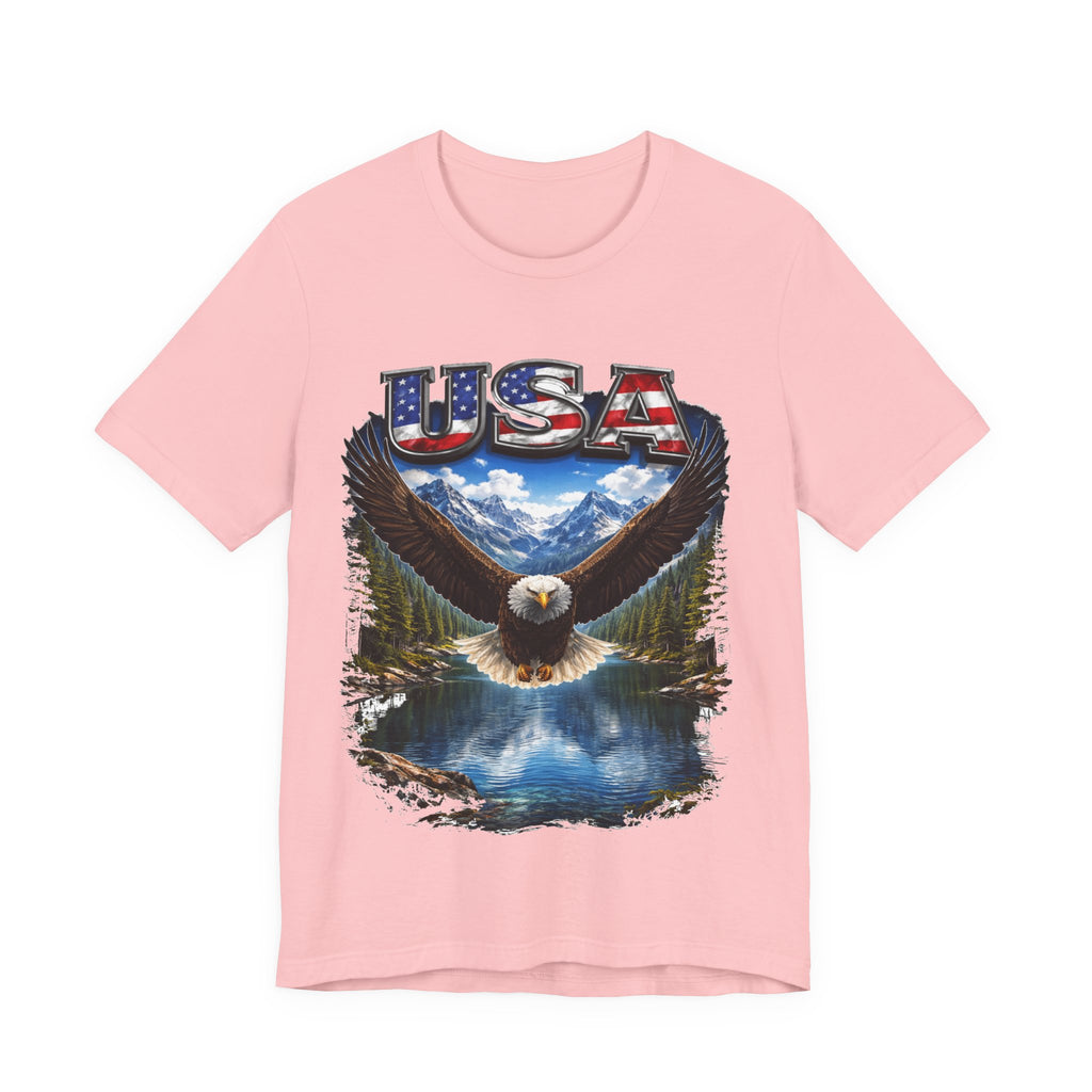 USA Eagle T-Shirt - Patriotic Bald Eagle Scenic Graphic Tee