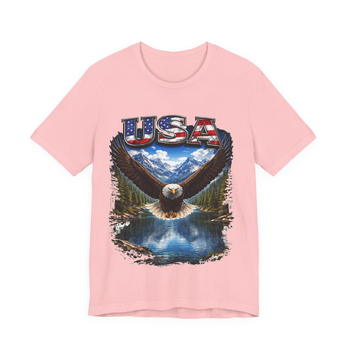 USA Eagle T-Shirt - Patriotic Bald Eagle Scenic Graphic Tee
