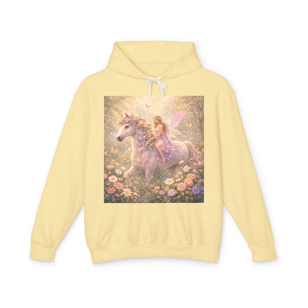 Fairy & Unicorn Hoodie — Whimsical Pastel Fantasy Pullover