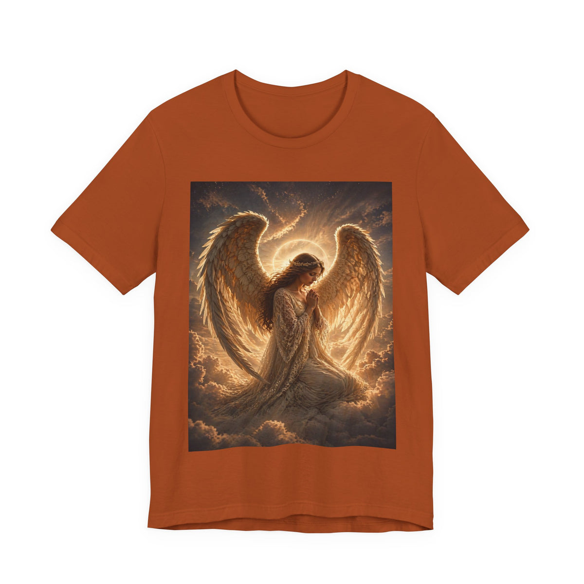 Angel Wings T-Shirt — Golden Seraph Prayer Tee