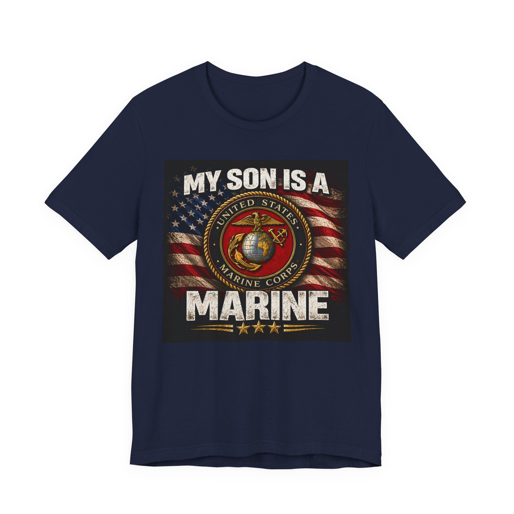 Marine Parent T-Shirt – “My Son Is A Marine” Patriotic USMC Tee
