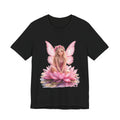 Pink Lotus Fairy T-Shirt — Floral Fairy Sitting on Lotus Graphic Tee