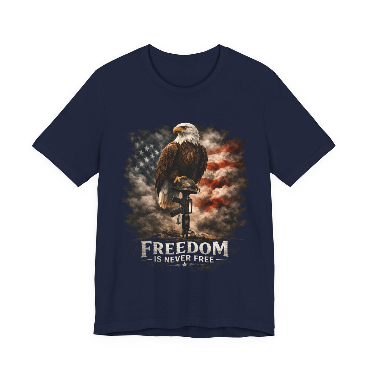 Freedom Is Never Free Eagle T‑Shirt — Patriotic American Flag Tee