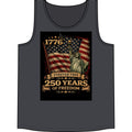 Patriotic 1776 Tank Top — "Forever Free: 250 Years of Freedom" Statue of Liberty & Flag