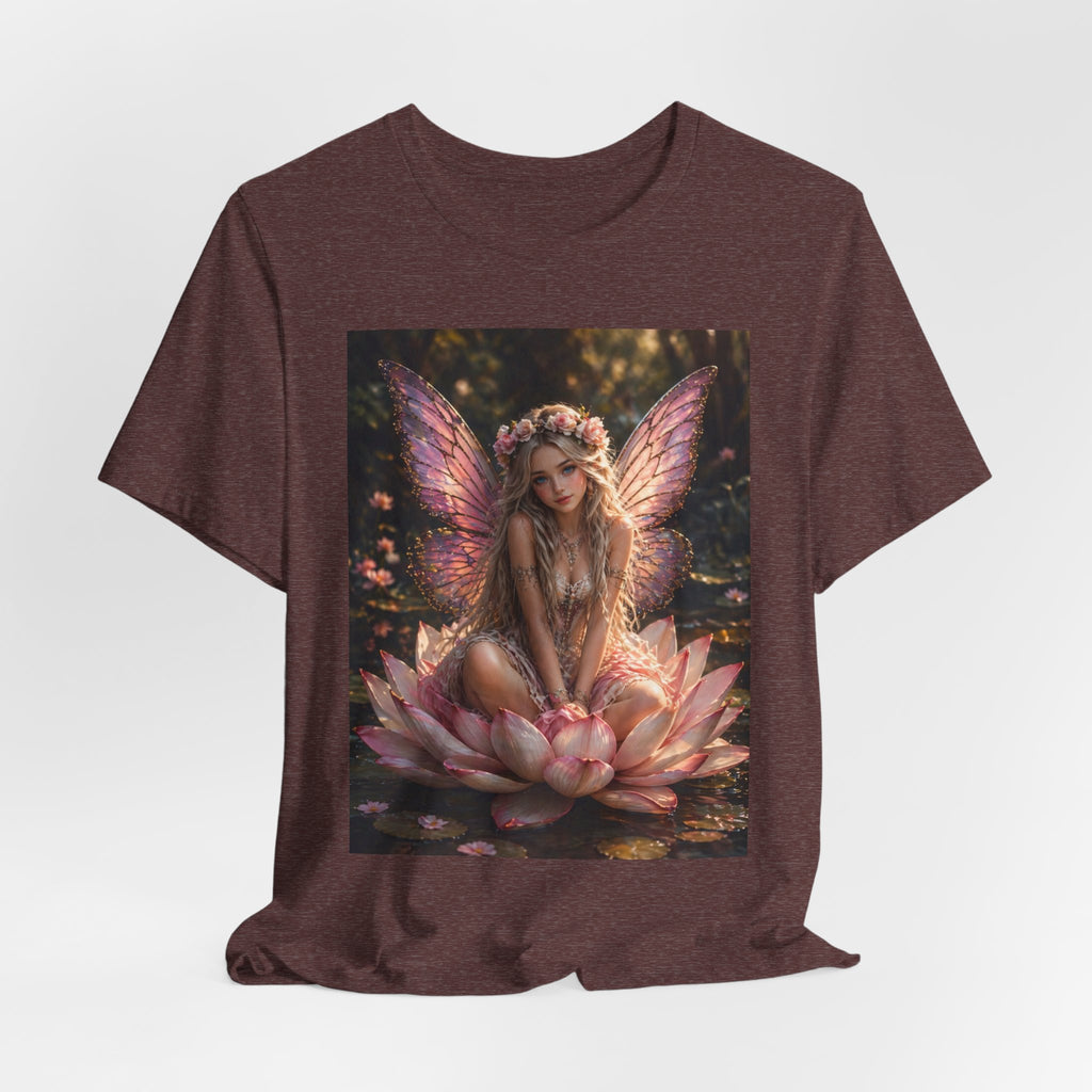 Fairy Lotus T-Shirt — Enchanted Winged Fairy Graphic Tee