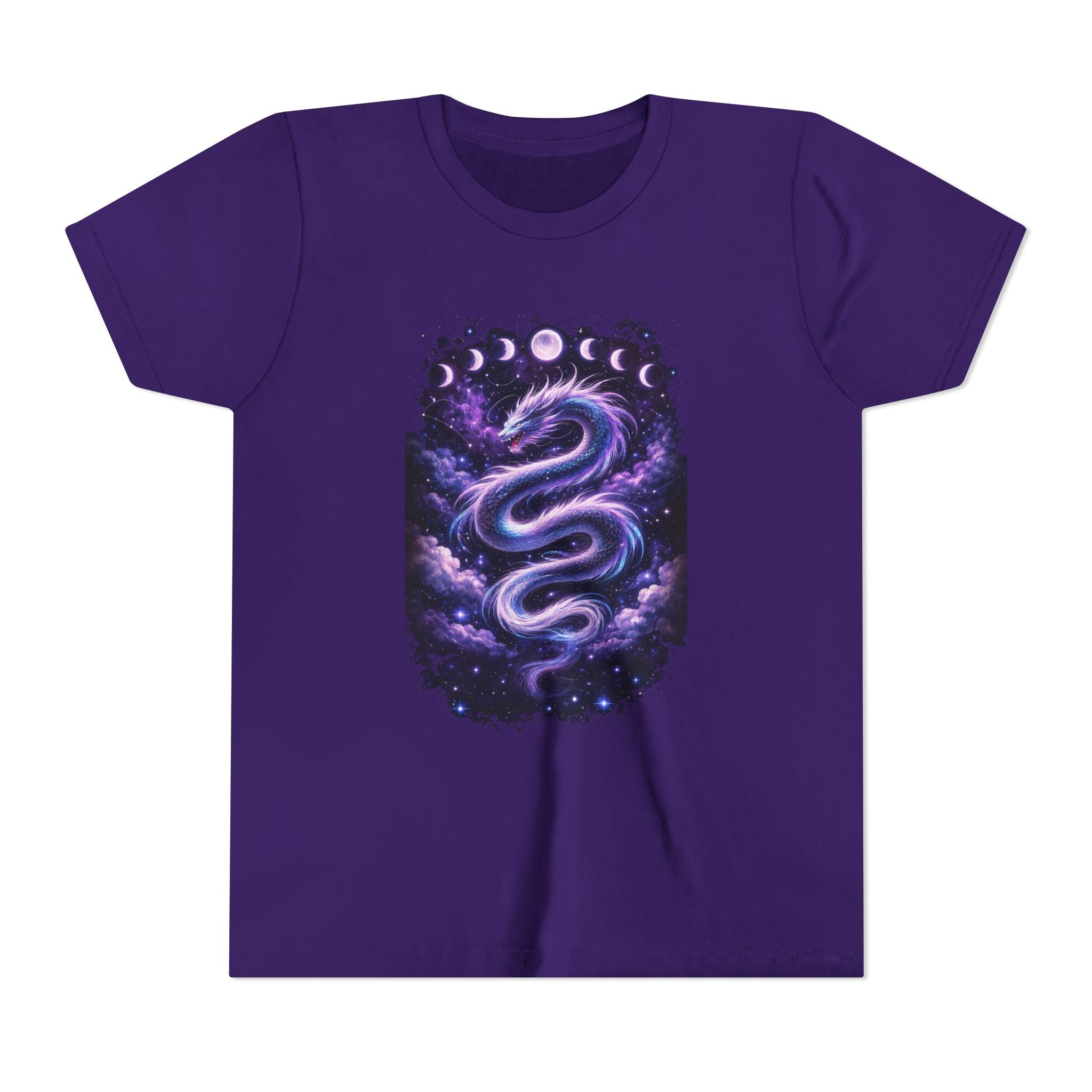Youth Tee — Celestial Serpent Moon Phases Graphic