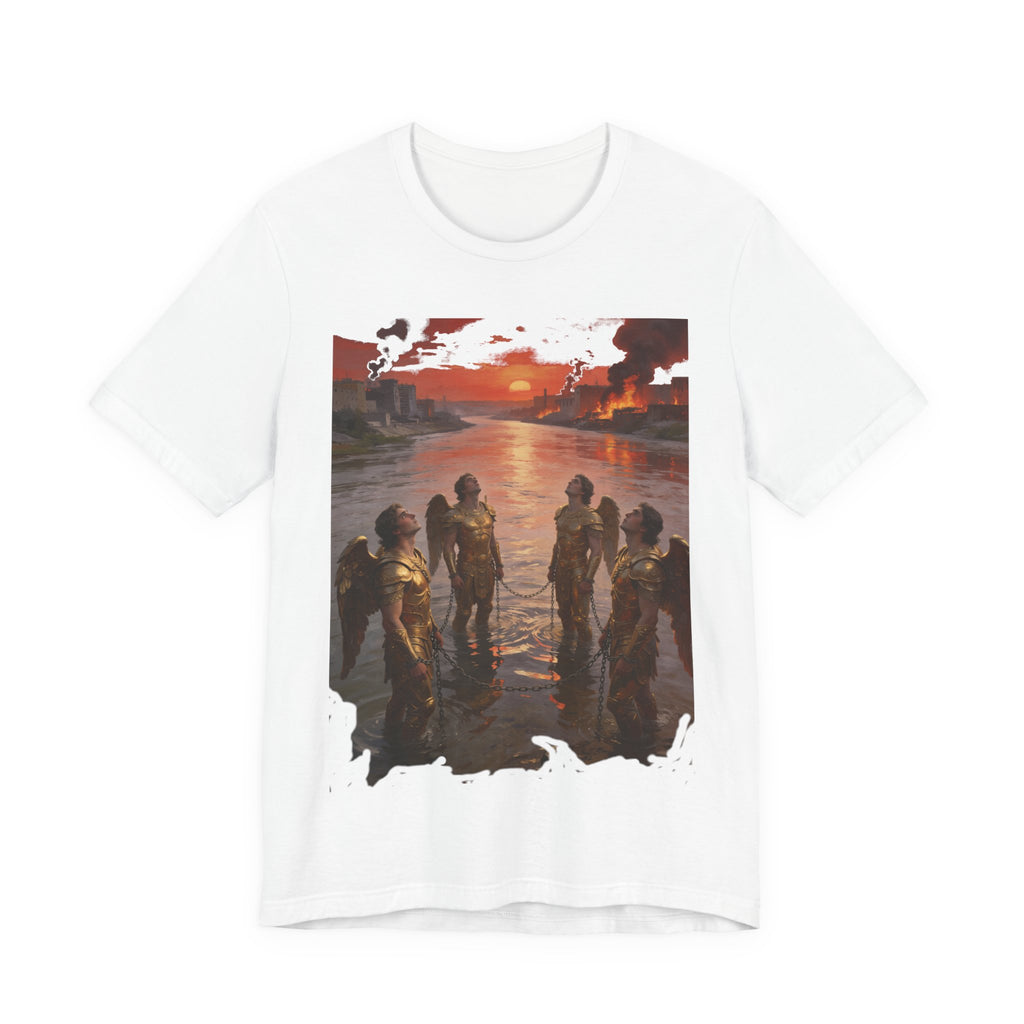 Revelation 9 reveals four fallen angels bound in the Euphrates River,T-Shirt
