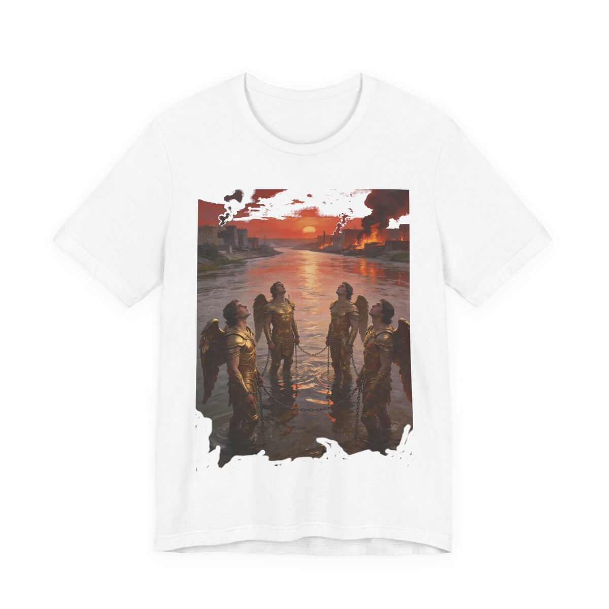 Revelation 9 reveals four fallen angels bound in the Euphrates River,T-Shirt