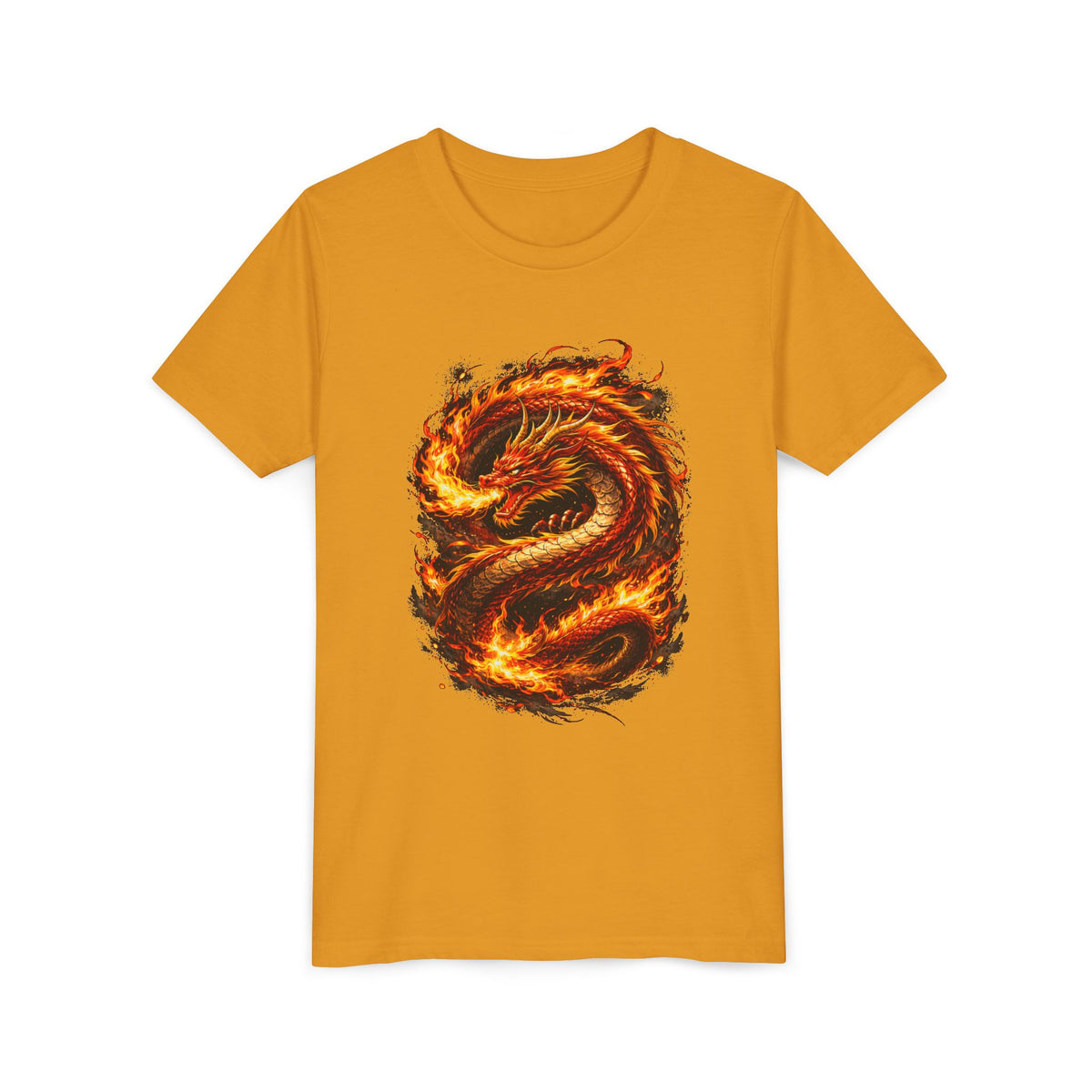 Youth Tee — Fiery Dragon Graphic Shirt