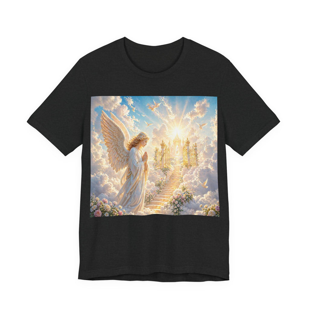 Heavenly Angel Stairway T-Shirt — Serene Christian Faith Tee