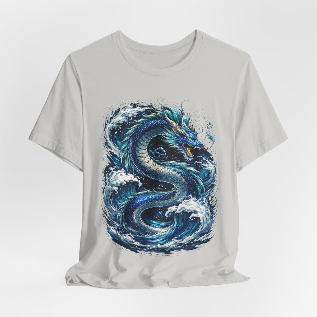 Ocean Dragon Graphic Tee — Blue Wave Serpent T-Shirt