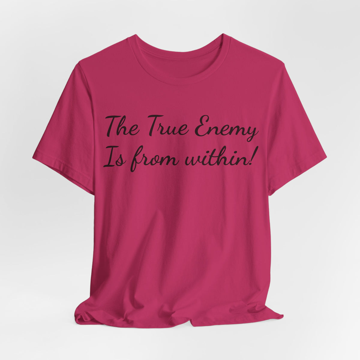 The True Enemy Is From Within Tee — Inspirational Quote T-Shirt