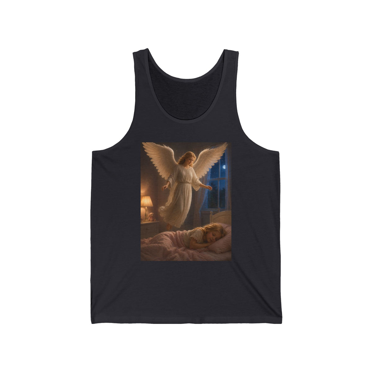 Angel Guardian Tank Top — Vintage Sleeping Child Prayer Artwork
