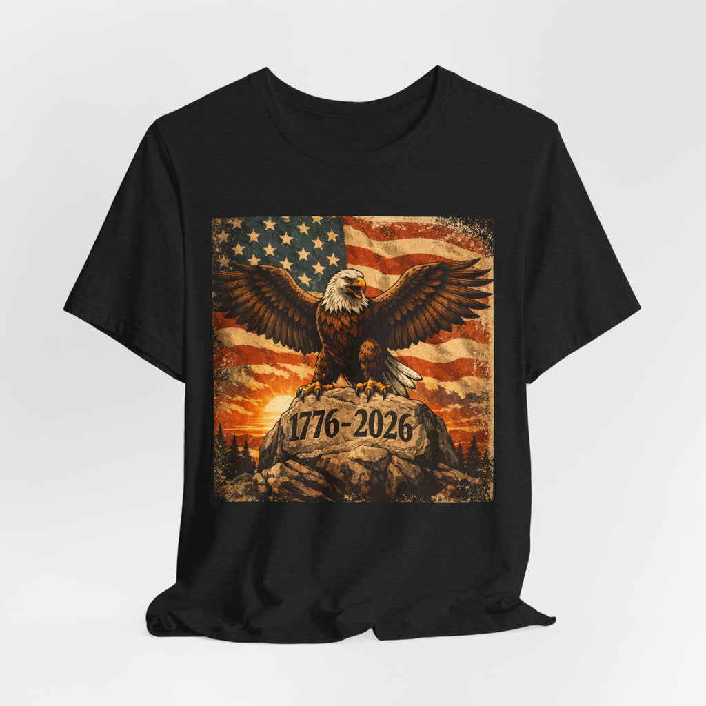 Patriotic Eagle Tee — 1776-2026 American Flag Graphic T-Shirt