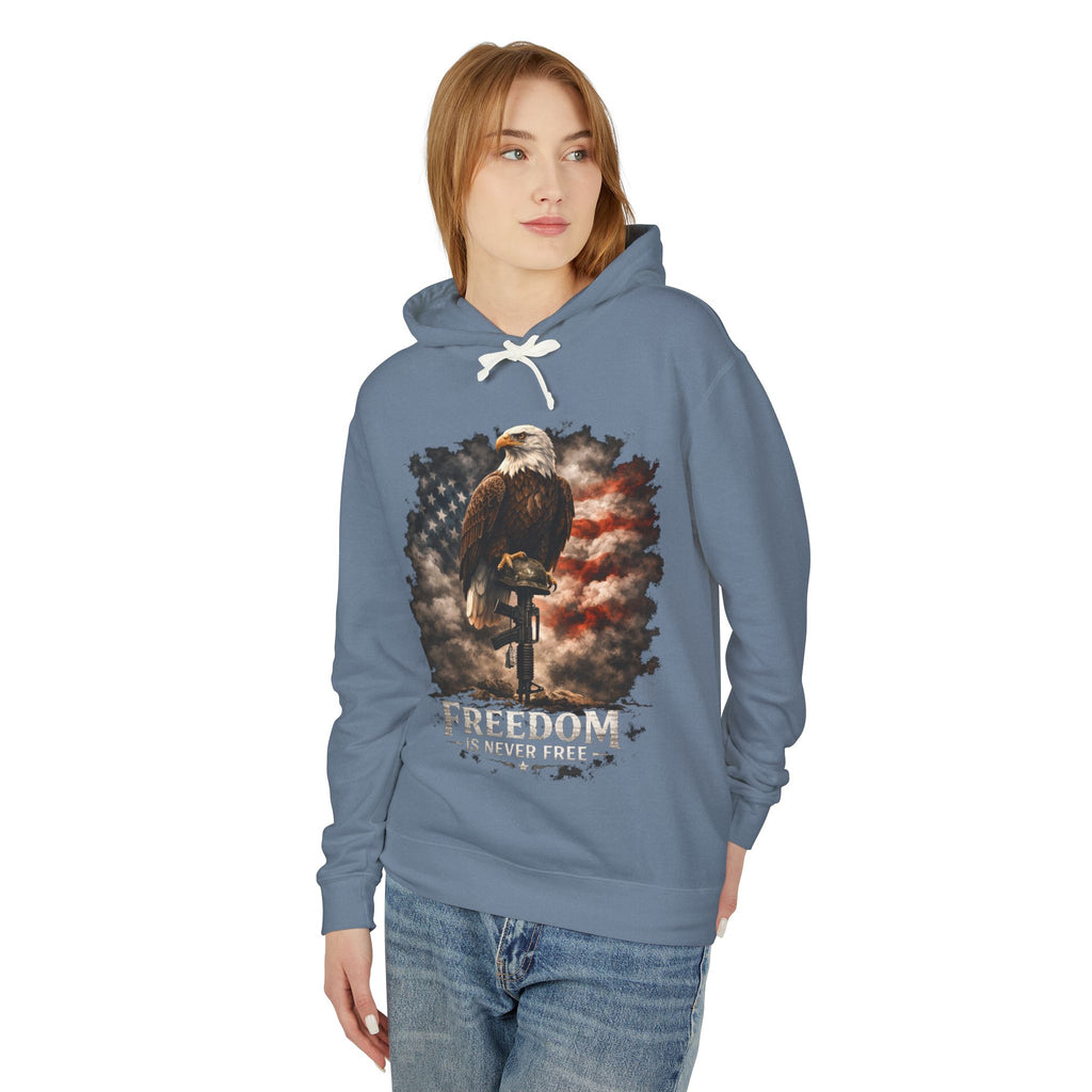 USA Egale and Flag Hooded Sweatshirtas