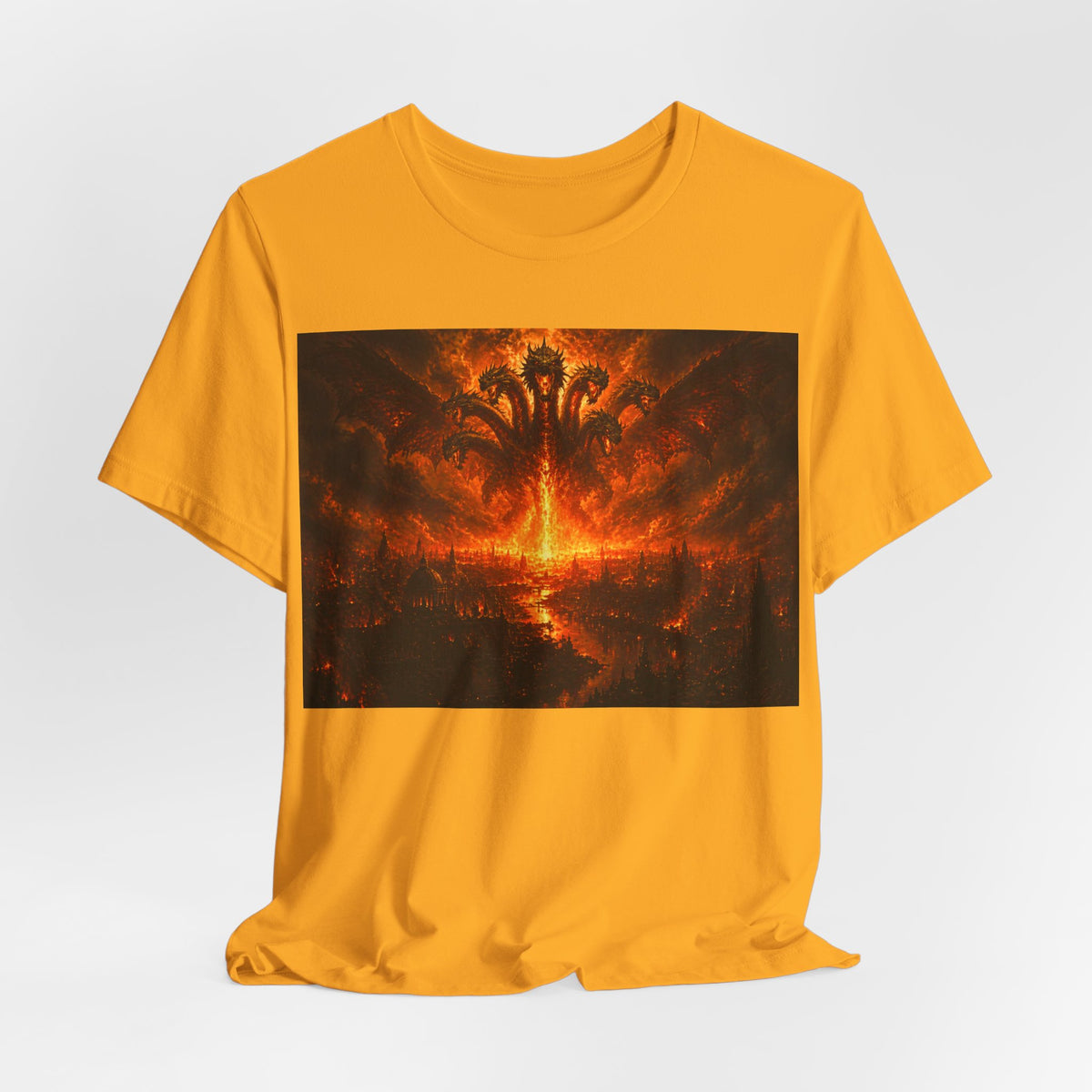 The seven headed dragon from the end of times T‑Shirt — Dark Graphic Tee