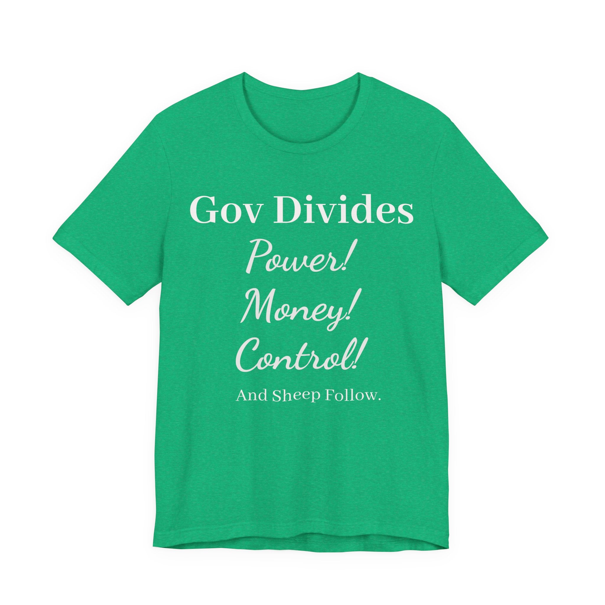 Gov Divides Tee — Pastel Political Statement T-Shirt