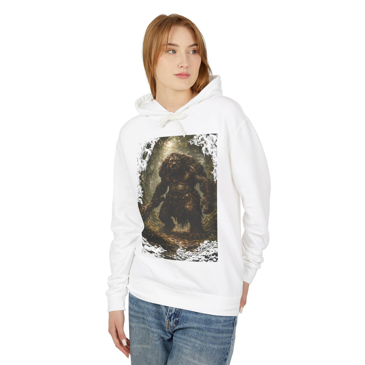 Cryptid Monster Hoodie – Vintage Forest Troll Graphic Sweatshirt