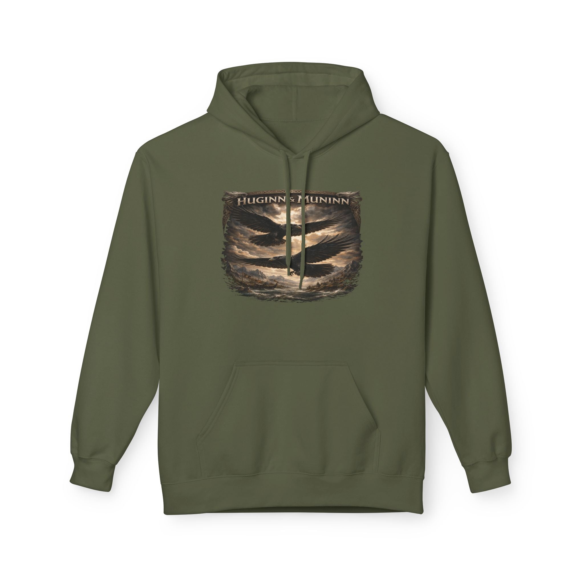 Huginn and Muninn – The Twin Ravens of Odin -cotton Pullover