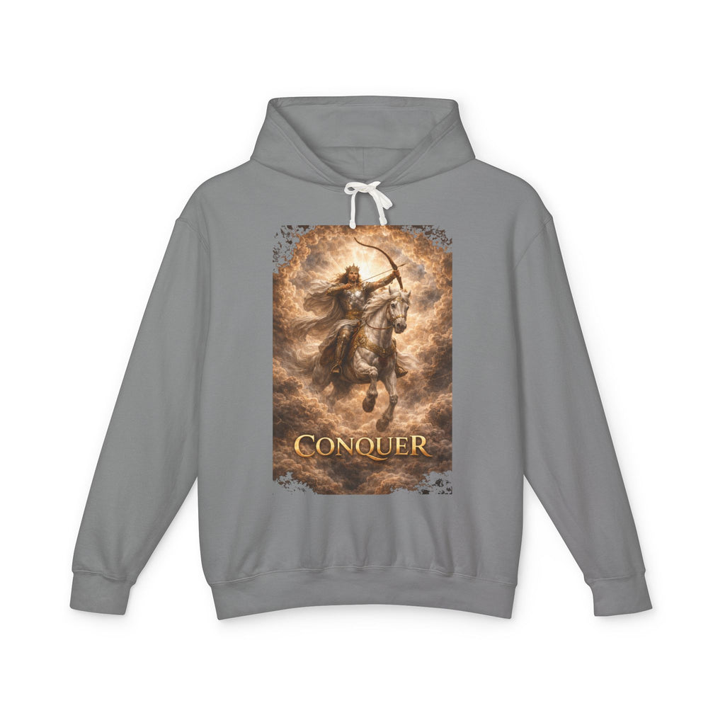 The white horse from Revelation 6:1-2! Conquer Warrior Hoodie — Fantasy Archer Graphic Pullover