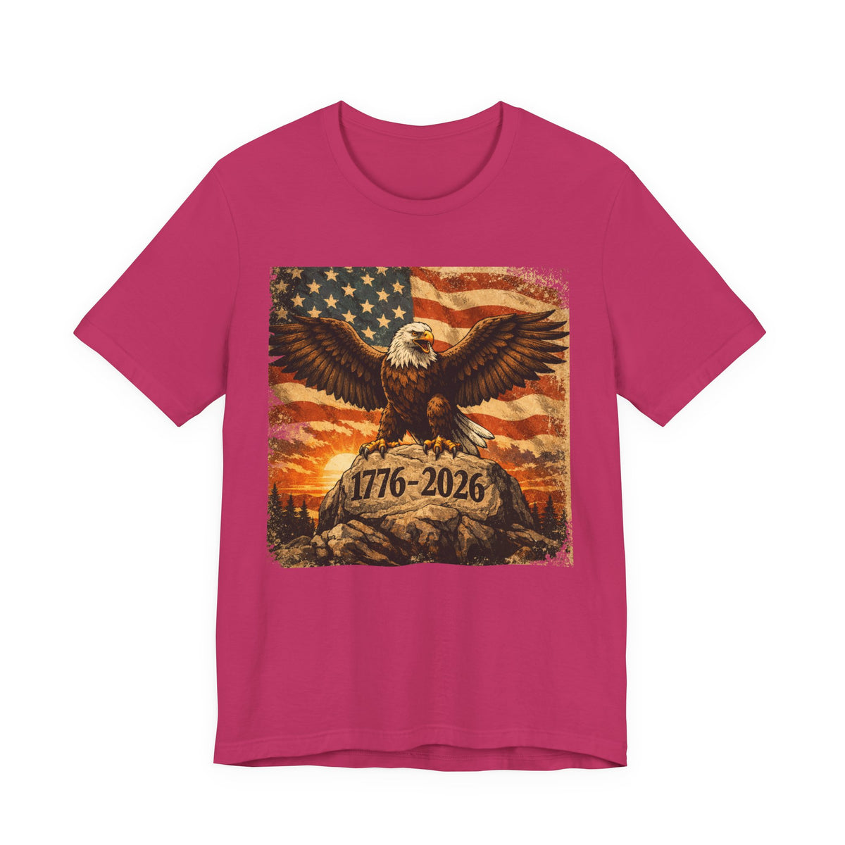 Patriotic Eagle Tee — 1776-2026 American Flag Graphic T-Shirt