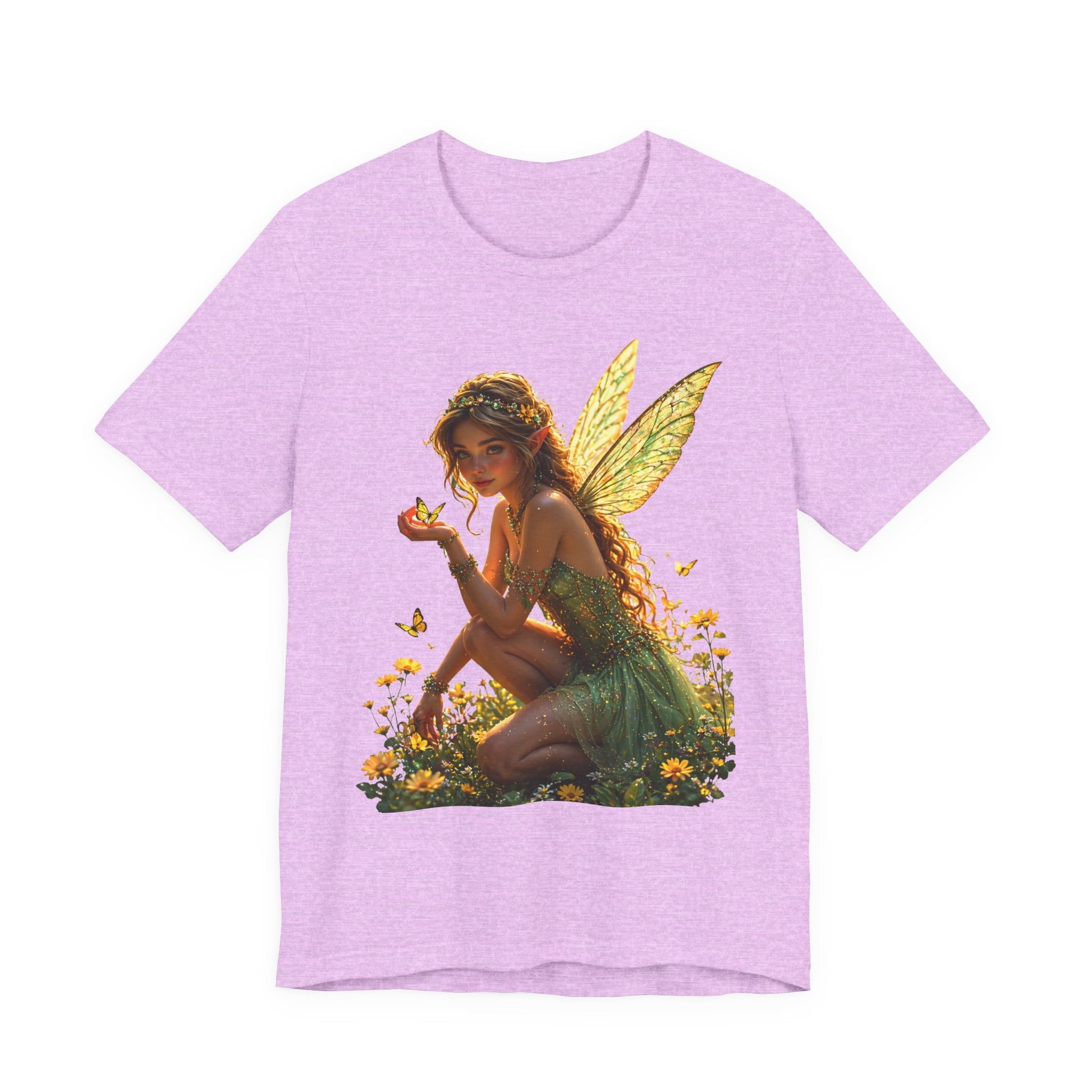 Fairy Garden T‑Shirt — Whimsical Sunlit Fairy Illustration Tee