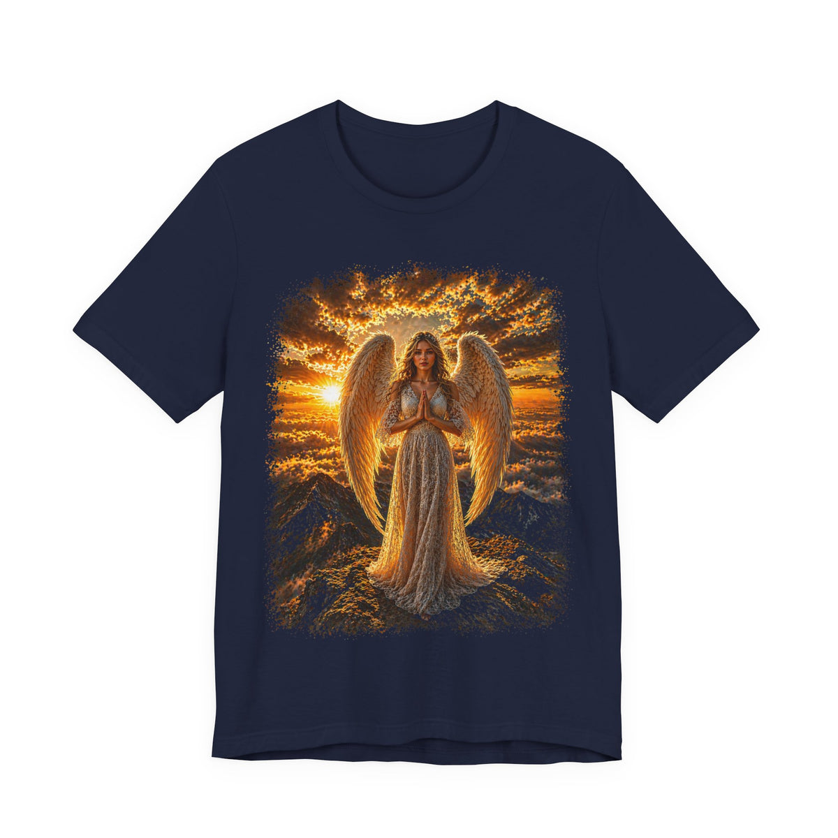 Angel Sunset Tee — Spiritual Guardian Wings T-Shirt
