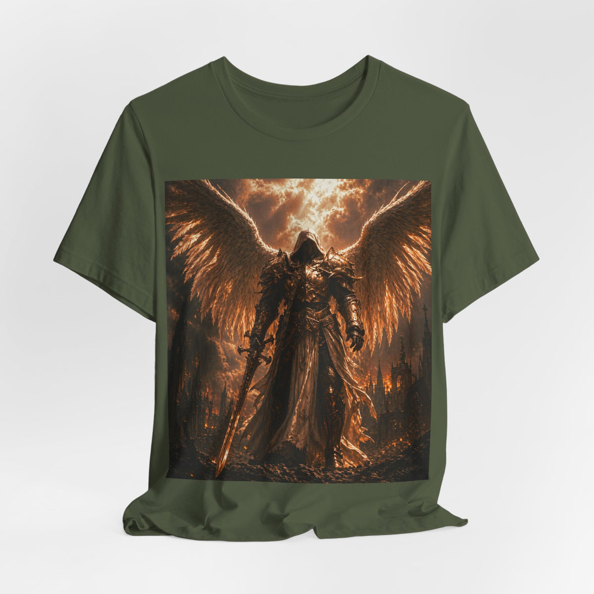 Guaredain Angle -Unisex Jersey Short Sleeve Tee -Warrior of God