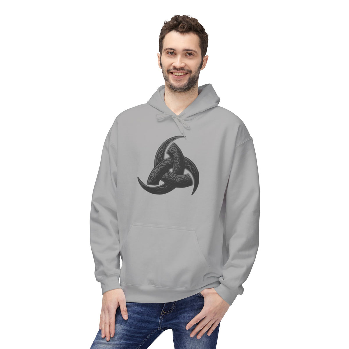 The Triple Horn of Odin is a Viking symbol  Fleece Hoodie