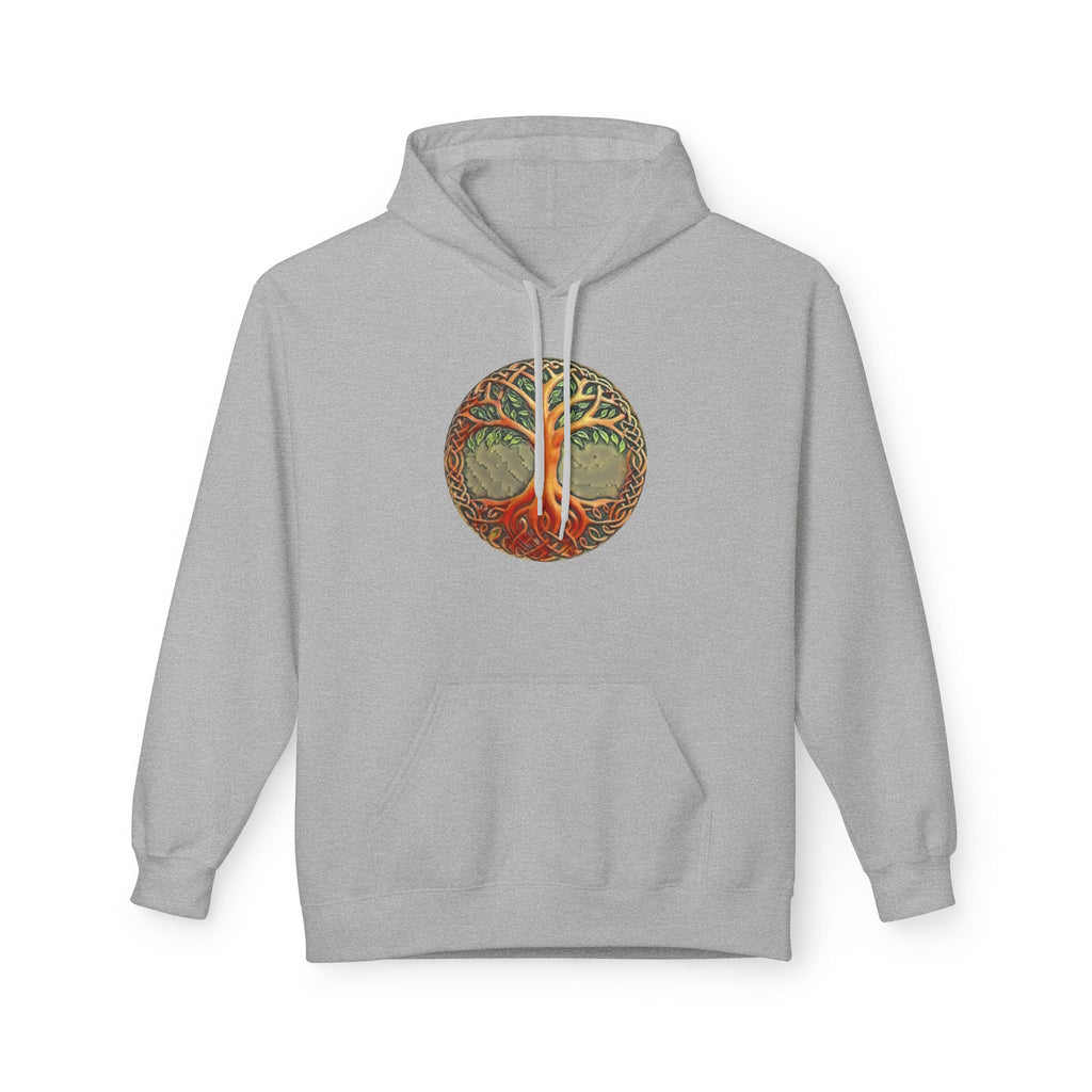 Yggdrasil Tree of Life Cotton Hoodie — Vintage Botanical Forest Graphic