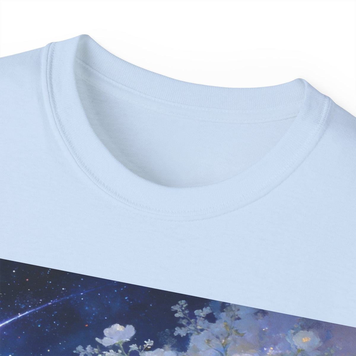 Unicorn Mystic Night Sheep Cotton Tee — Dreamy Moonlit Tree Art T-Shirt