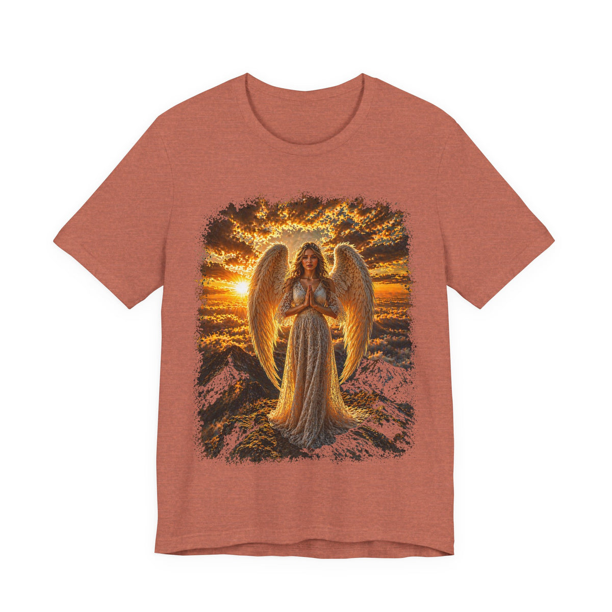 Angel Sunset Tee — Spiritual Guardian Wings T-Shirt