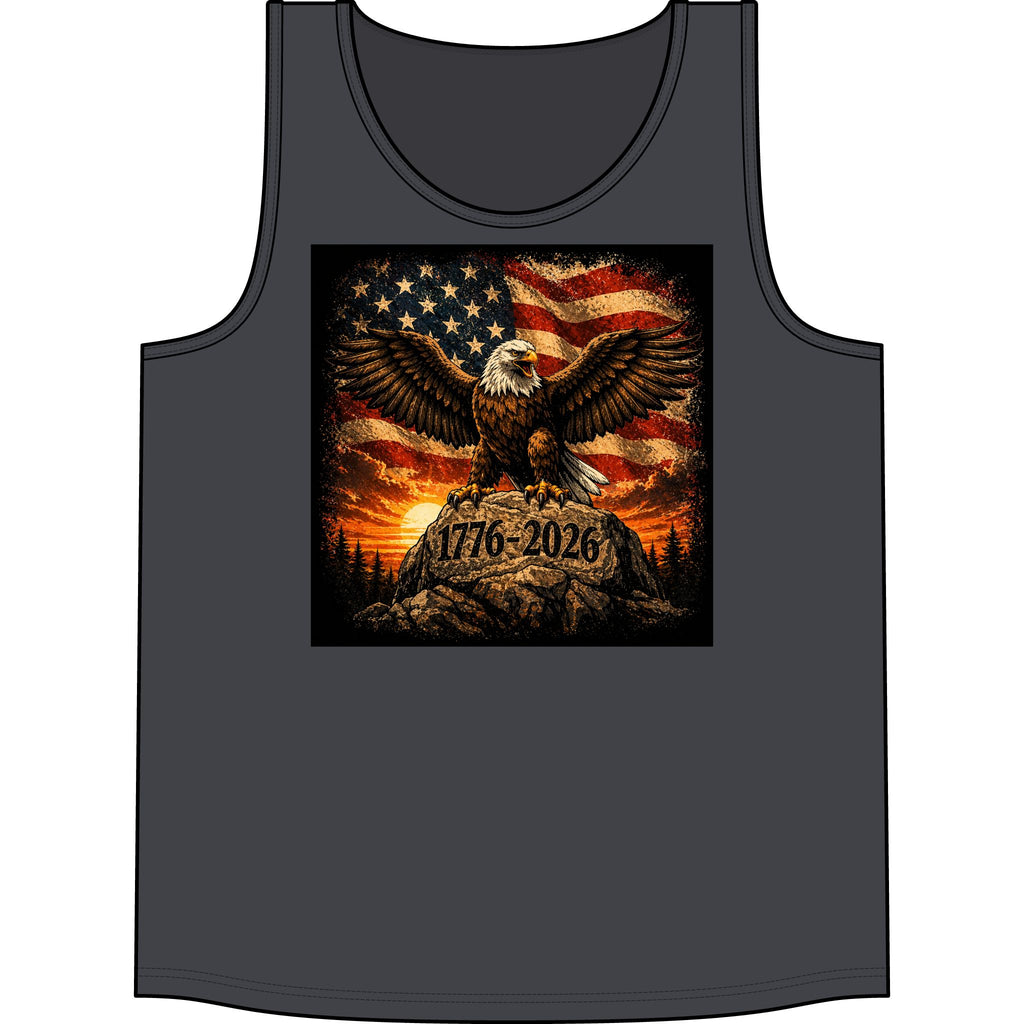 Patriotic Eagle Tank Top – 1776–2026 American Flag Fourth of July Shirt