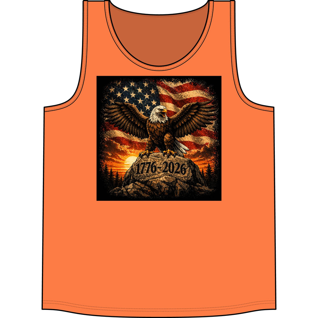 Patriotic Eagle Tank Top – 1776–2026 American Flag Fourth of July Shirt