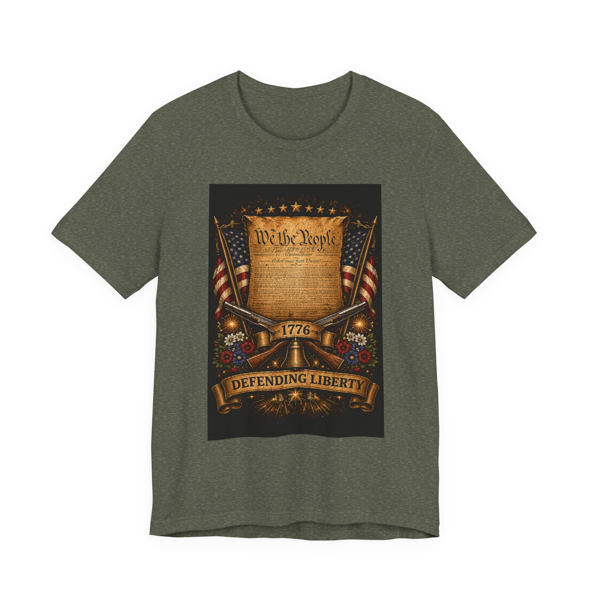 Defending Liberty 1776 T-Shirt — 'We the People' Patriotic Constitution Tee