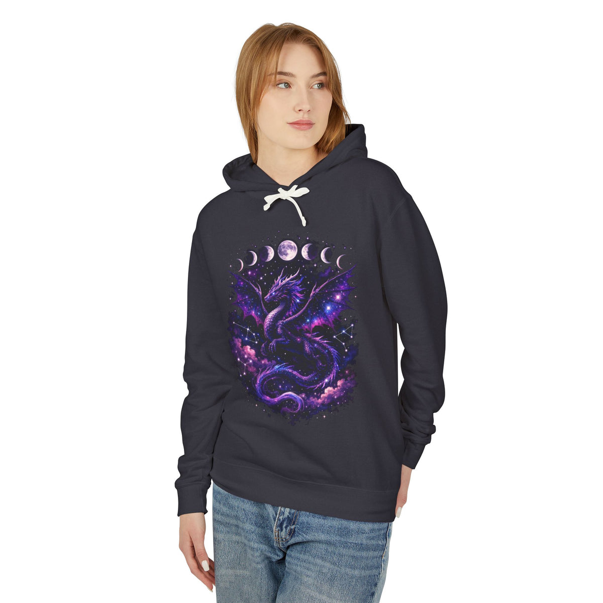 Galaxy Dragon Hoodie — Cosmic Night Sky Dragon Pullover